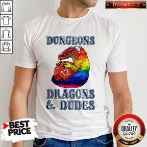 Pretty LGBT Dungeons Dragons And Dudes Shirt