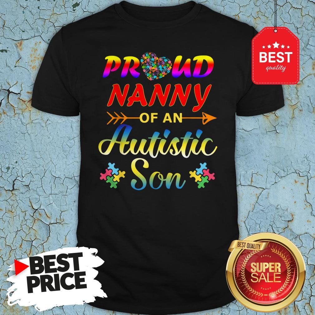 Autism Awareness Tee Proud Nanny Autistic Son Funny Gifts Shirt