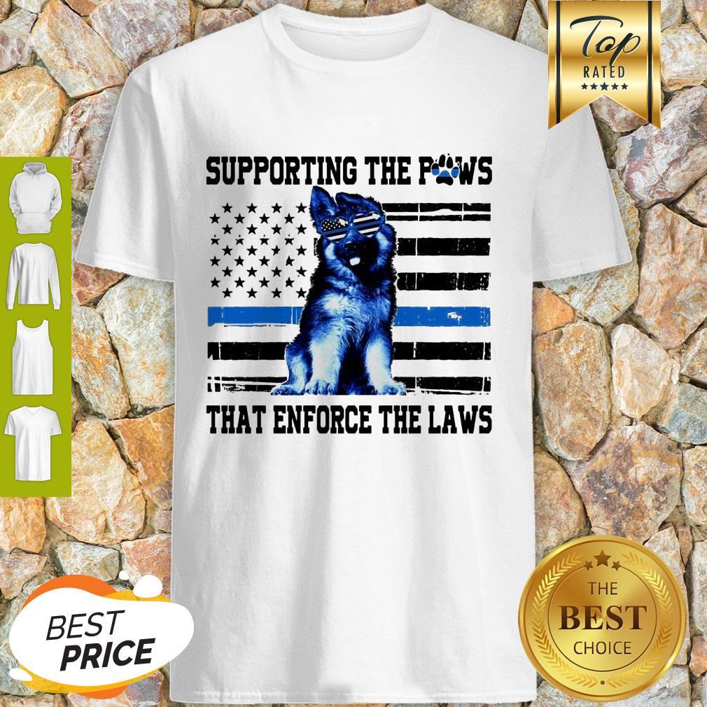 Alaska Thin Blue Line Supporting The Paws That Enforce The Laws Shirt