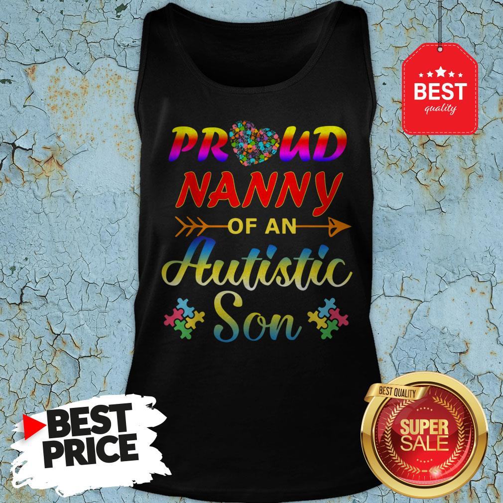 Autism Awareness Tee Proud Nanny Autistic Son Funny Gifts Shirt