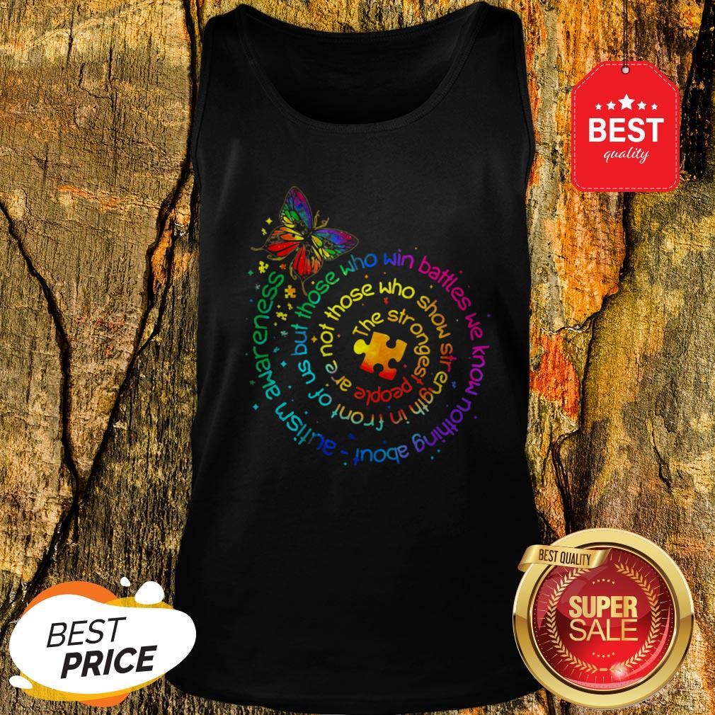 Butterfly Autism Awareness The Strongest People Puzzle Piece Shirt