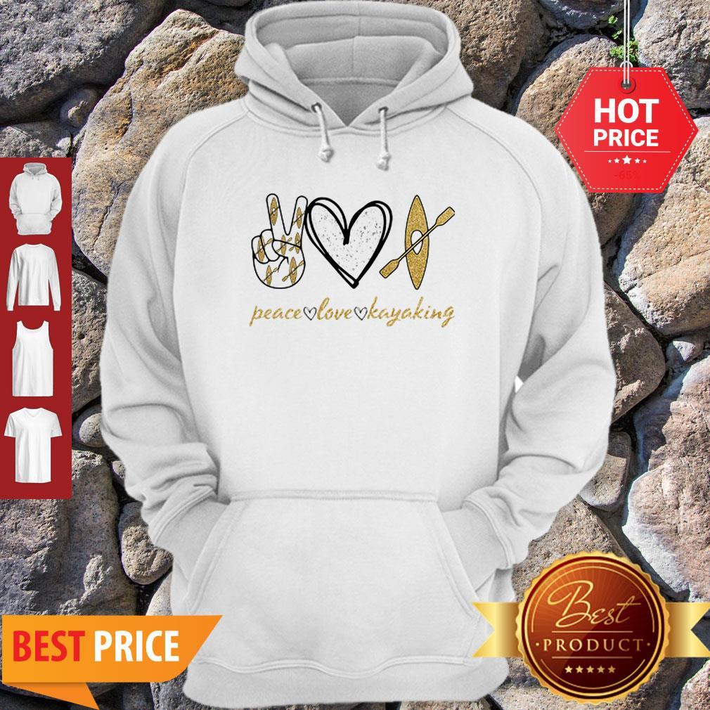 Official Glitter Peace Love Kayaking Shirt