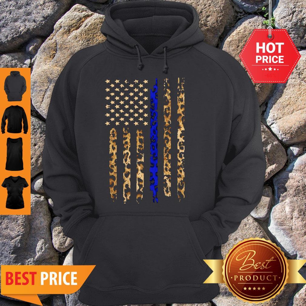 Official Thin Blue Line Mashup Leopard Shirt
