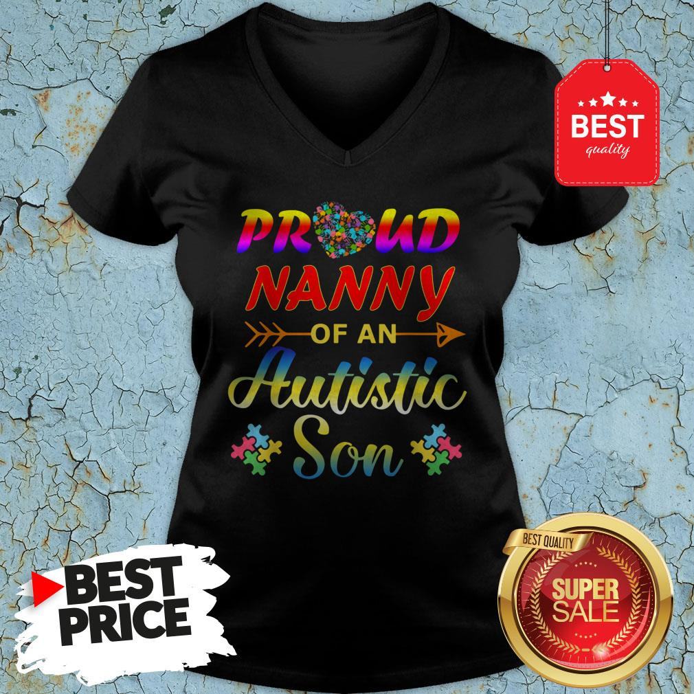 Autism Awareness Tee Proud Nanny Autistic Son Funny Gifts Shirt