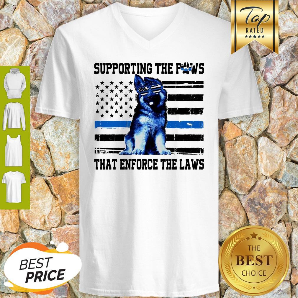 Alaska Thin Blue Line Supporting The Paws That Enforce The Laws Shirt