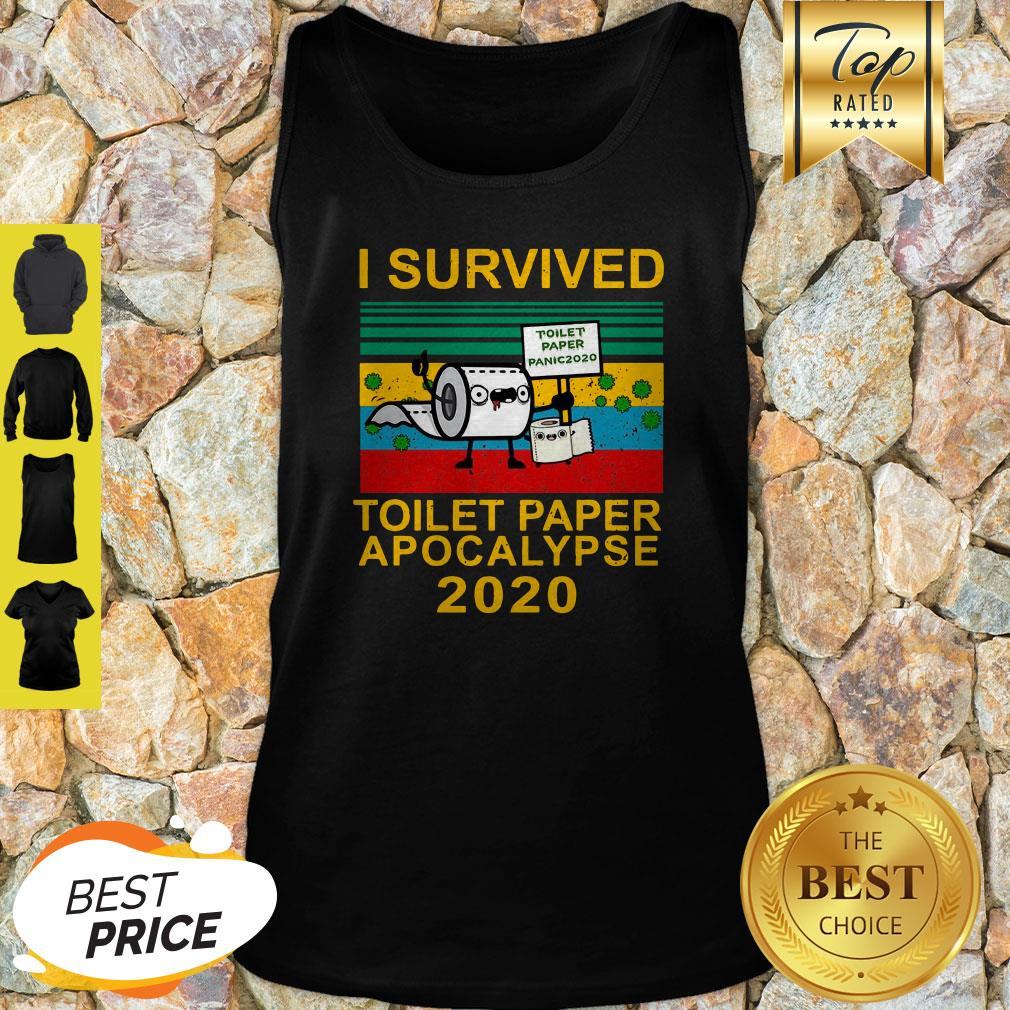 I Survived Toilet Paper Apocalypse 2020 Coronavirus Sunset Shirt