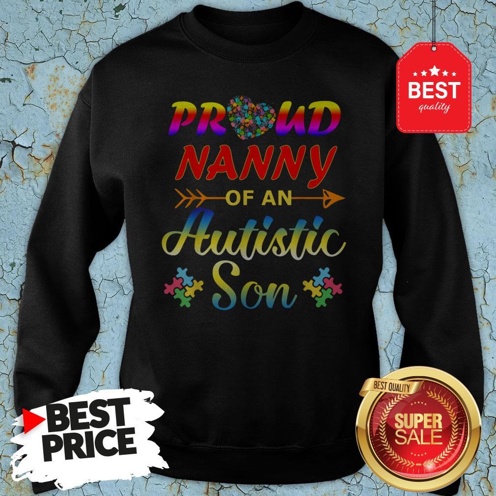 Autism Awareness Tee Proud Nanny Autistic Son Funny Gifts Shirt