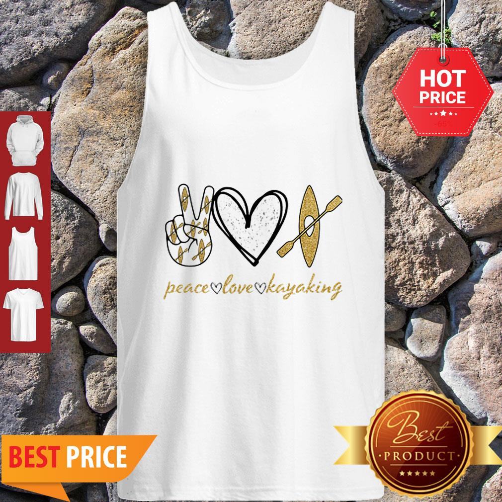 Official Glitter Peace Love Kayaking Shirt