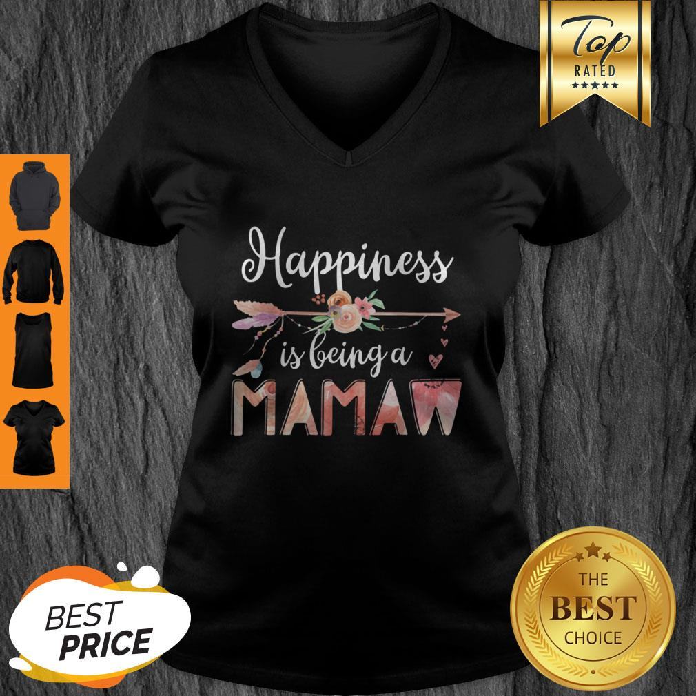 Happiness Is Being A Mamaw Floral Mother’s Day Grandma Shirt