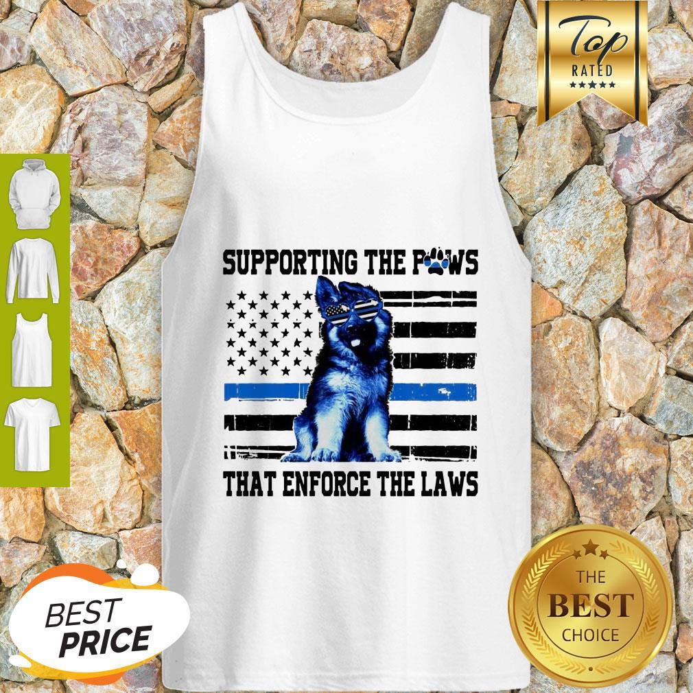 Alaska Thin Blue Line Supporting The Paws That Enforce The Laws Shirt