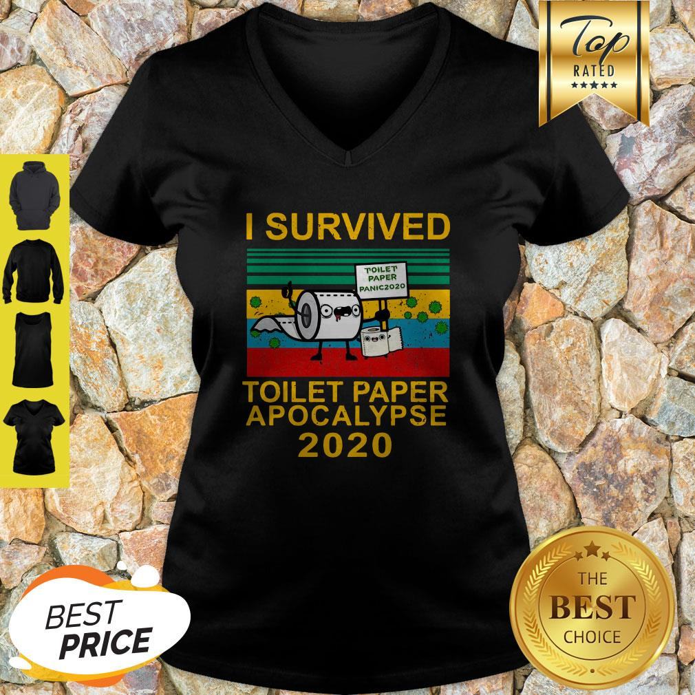I Survived Toilet Paper Apocalypse 2020 Coronavirus Sunset Shirt