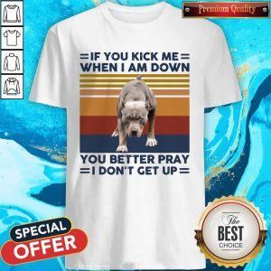 Pitbull If You Kick Me When I Am Down I Don’t Get Up Vintage Shirt