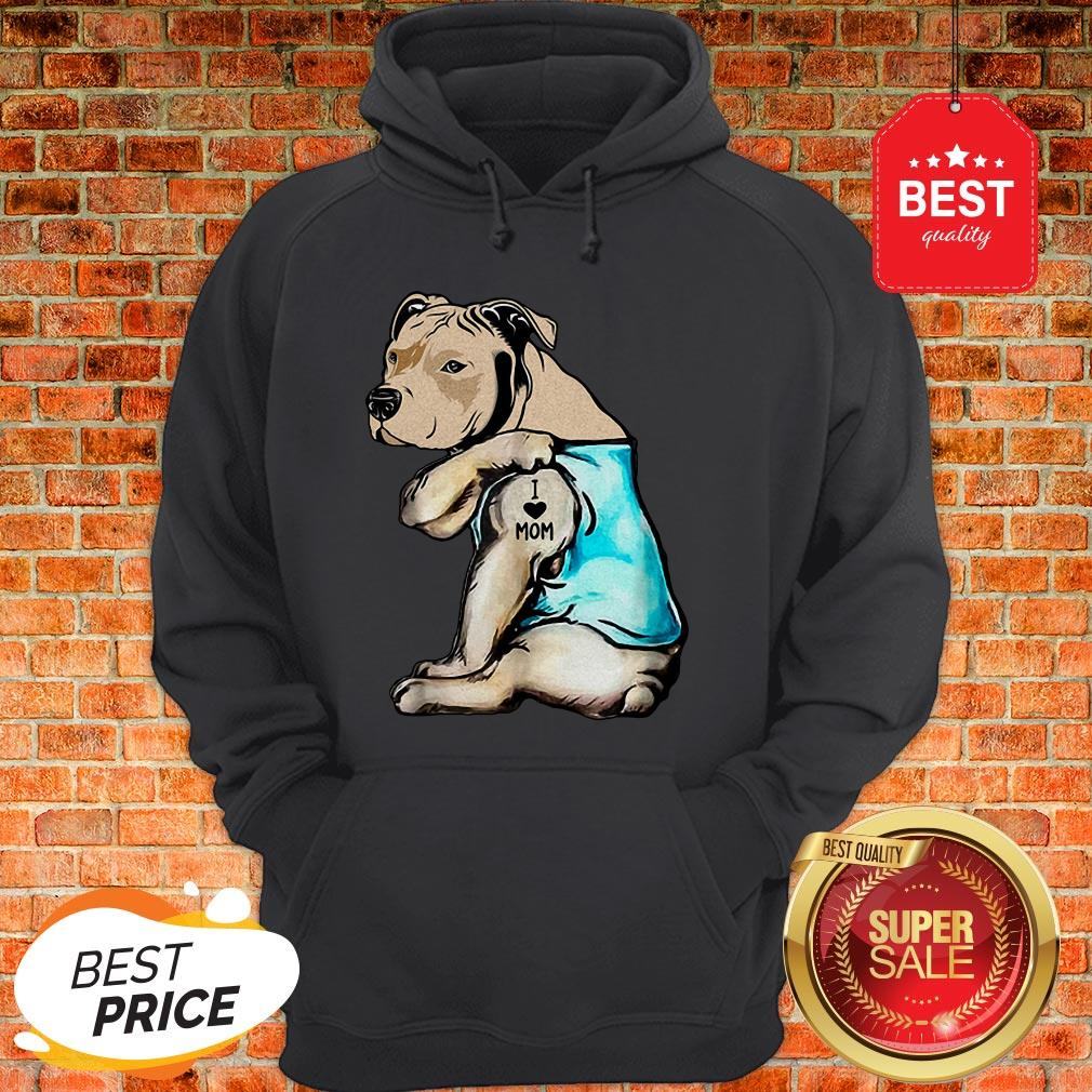 Official Staffordshire Bull Terrier I Love Mom Tattoos Shirt