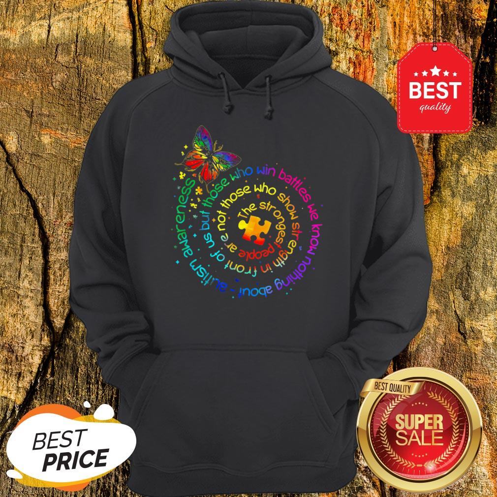 Butterfly Autism Awareness The Strongest People Puzzle Piece Shirt