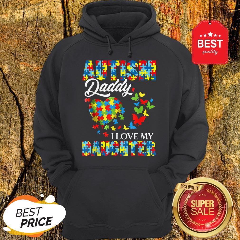 Butterfly Autism Daddy I Love My Daughter Awareness Shirt