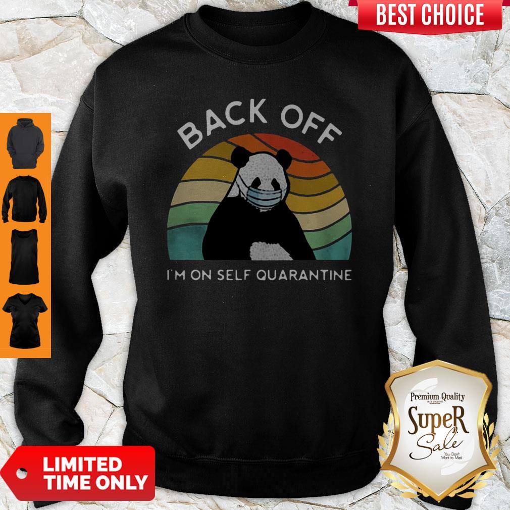 Nice Vintage Panda Back Off Im On Self Quarantine Shirt