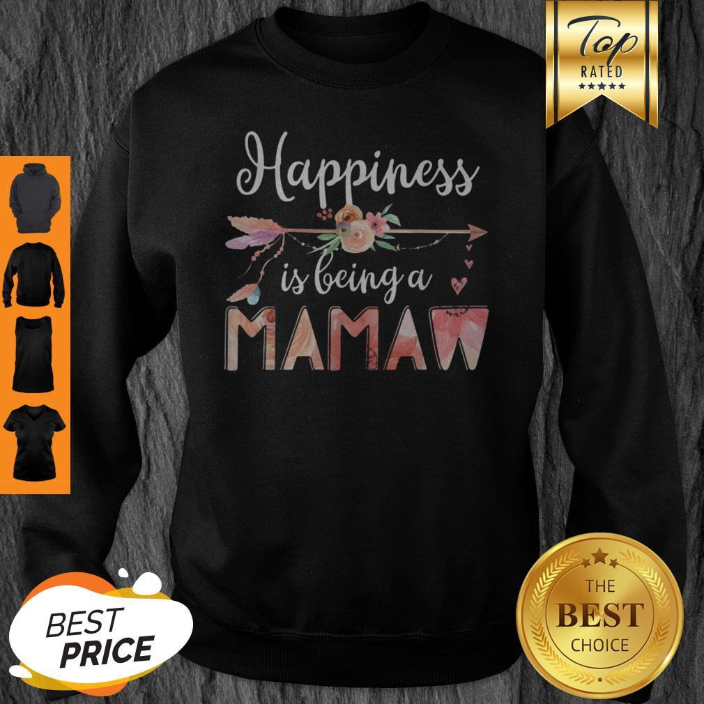 Happiness Is Being A Mamaw Floral Mother’s Day Grandma Shirt