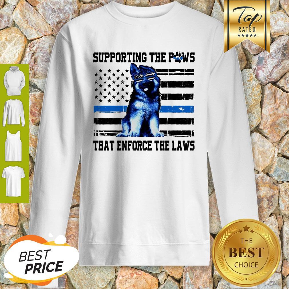 Alaska Thin Blue Line Supporting The Paws That Enforce The Laws Shirt