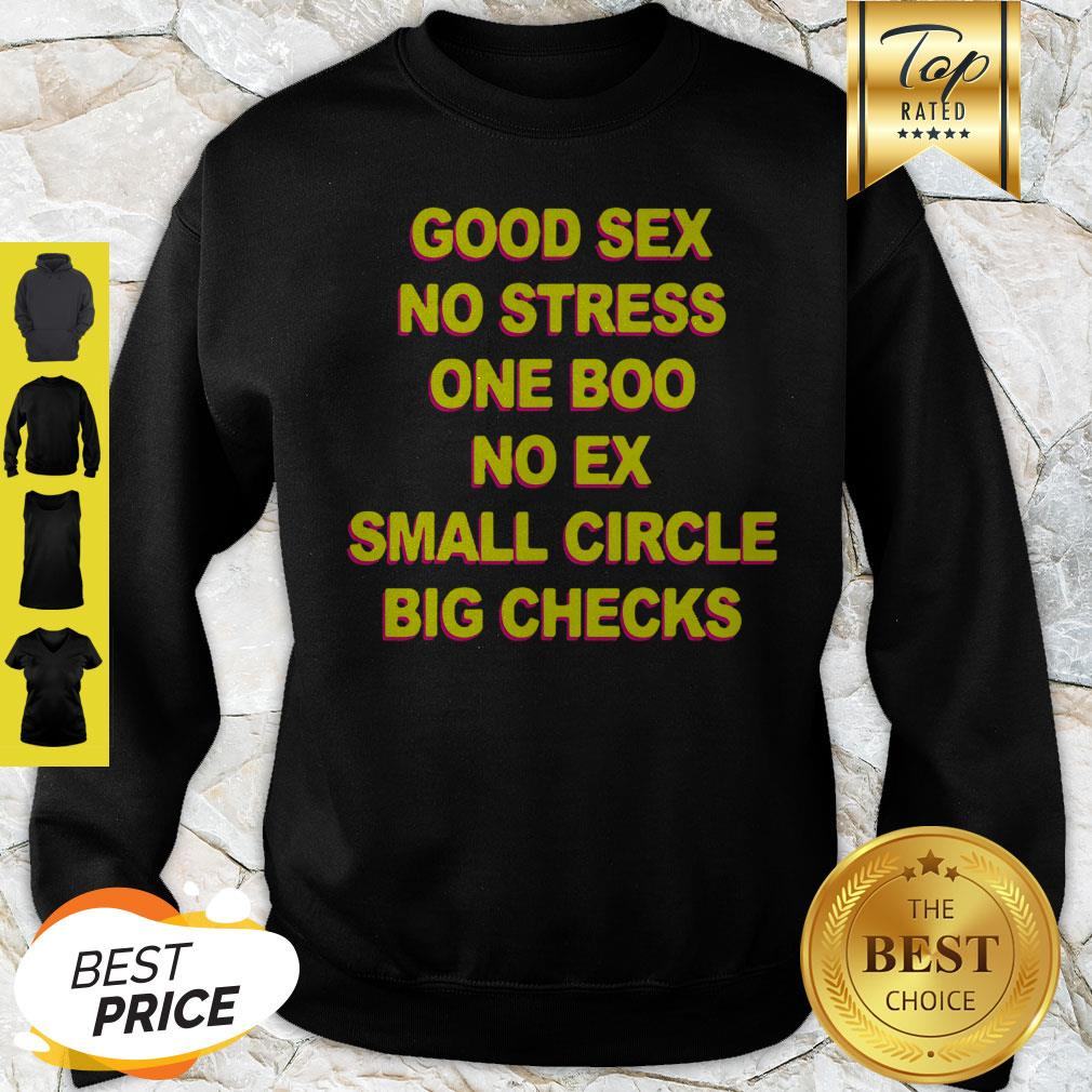 Good Sex No Stress One Boo No Ex Small Circle Big Checks Shirt