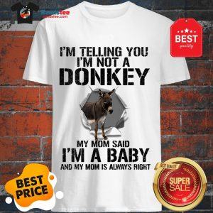 I’m Telling You I’m Not A Donkey My Mom Said I’m A Baby My Mom Shirt