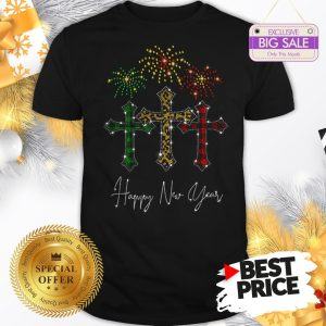 The Pretty Cross Jesus Happy New Year Fireworks Shirt