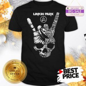 Official Like Top Linkin Park Rock Sign Skull Shirt