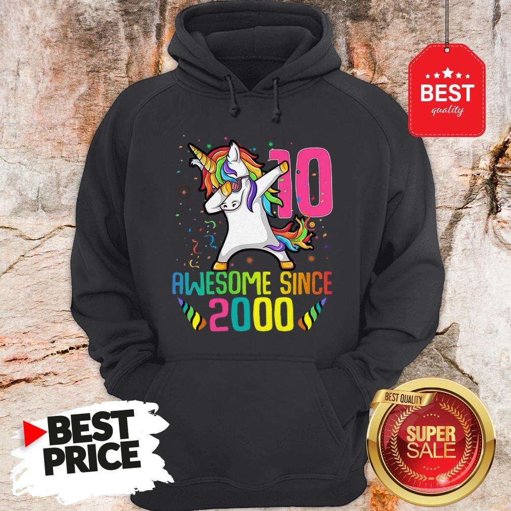 Awesome Since 2010 10 Years Old 10th Birthday Unicorn Dabbing Shirt