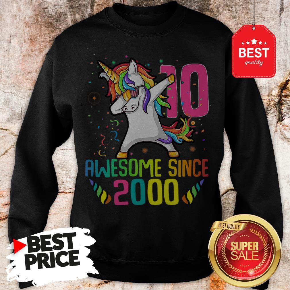 Awesome Since 2010 10 Years Old 10th Birthday Unicorn Dabbing Shirt