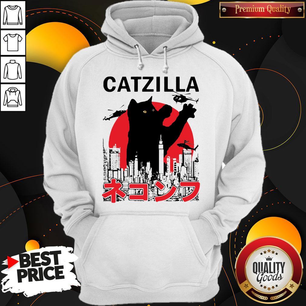 Funny Catzilla Cat Godzilla Japanese Shirt