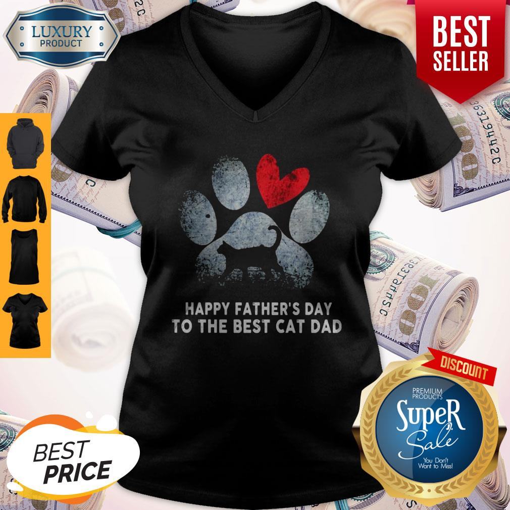 Funny Happy Father's Day To The Best Cat Dad Shirt