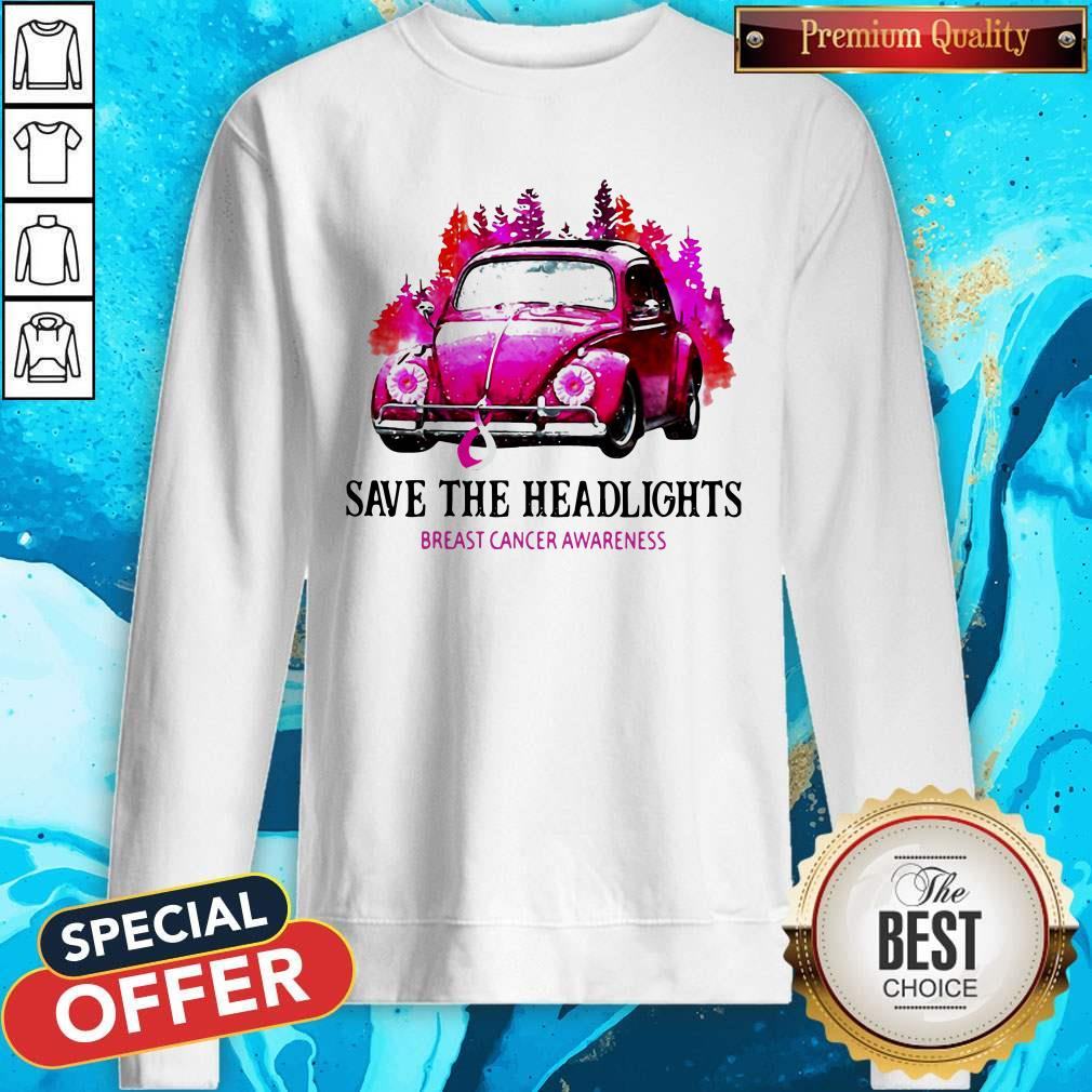 Funny Save The Headlights Breast Cancer Awareness Shirt