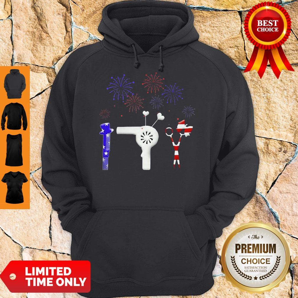 Hairstylist American Flag Veteran Independence Day Shirt