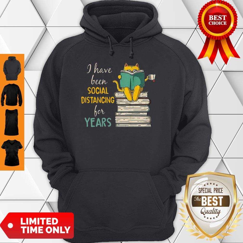 Cat Read Books I Have Been Social Distancing For Years COVID-19 Shirt
