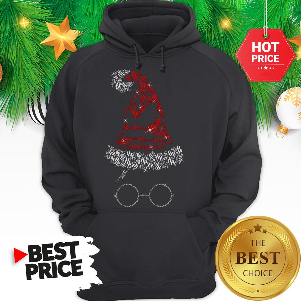 Official Harry Potter Harry Hat Xmas Diamond Christmas Tee Shirt