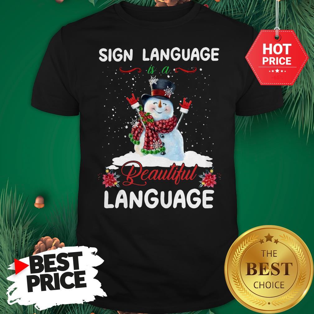 Official Sign Language Is A Beautiful Language Shirt