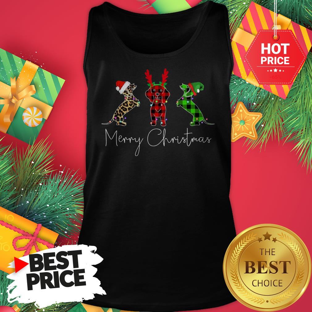 Ofiicial Three Dog Santa Merry Christmas Shirt