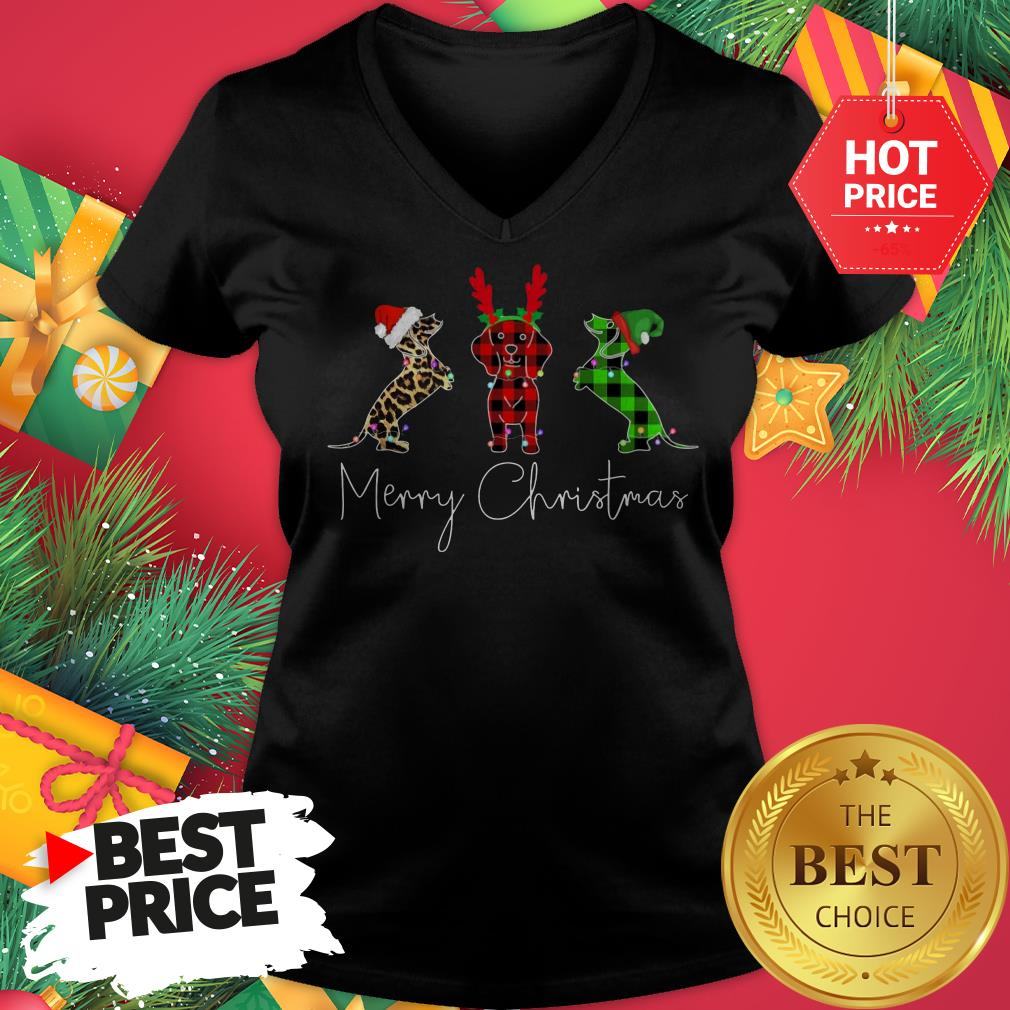 Ofiicial Three Dog Santa Merry Christmas Shirt