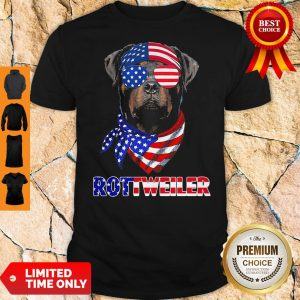 Nice Independence Day Rottweiler Glasses America Shirt