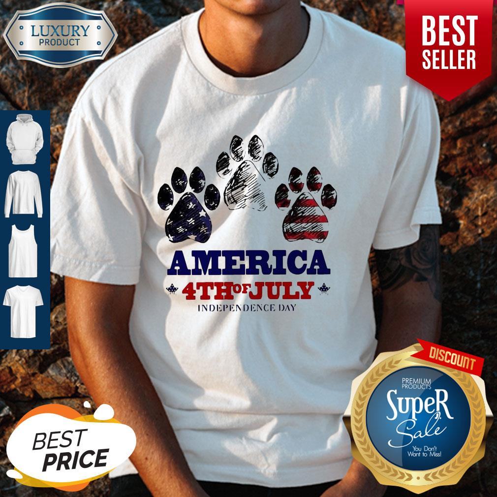 Paw Dog America 4th Of July Independence Day Shirt
