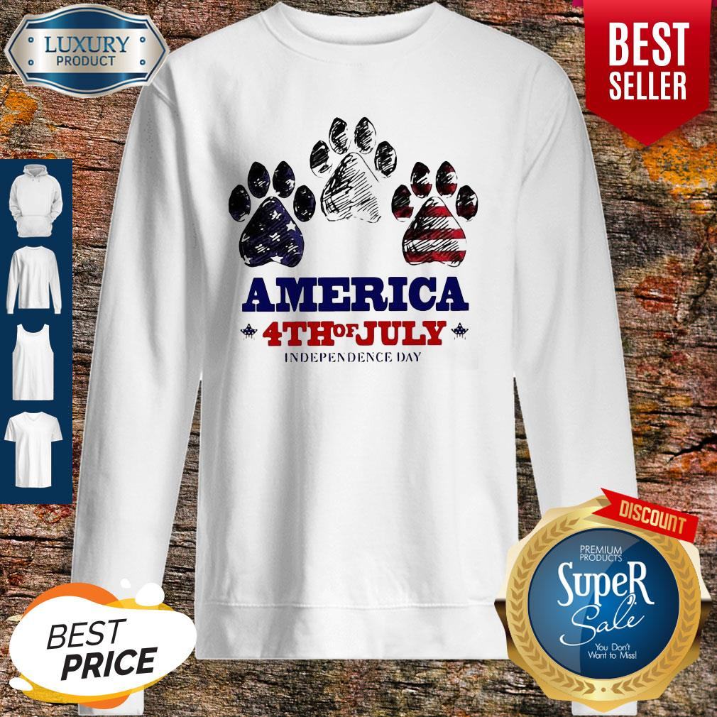 Paw Dog America 4th Of July Independence Day Shirt
