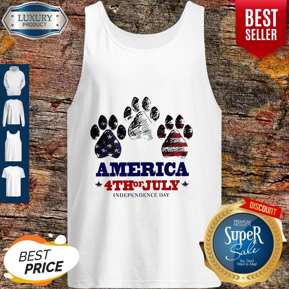 Paw Dog America 4th Of July Independence Day Shirt