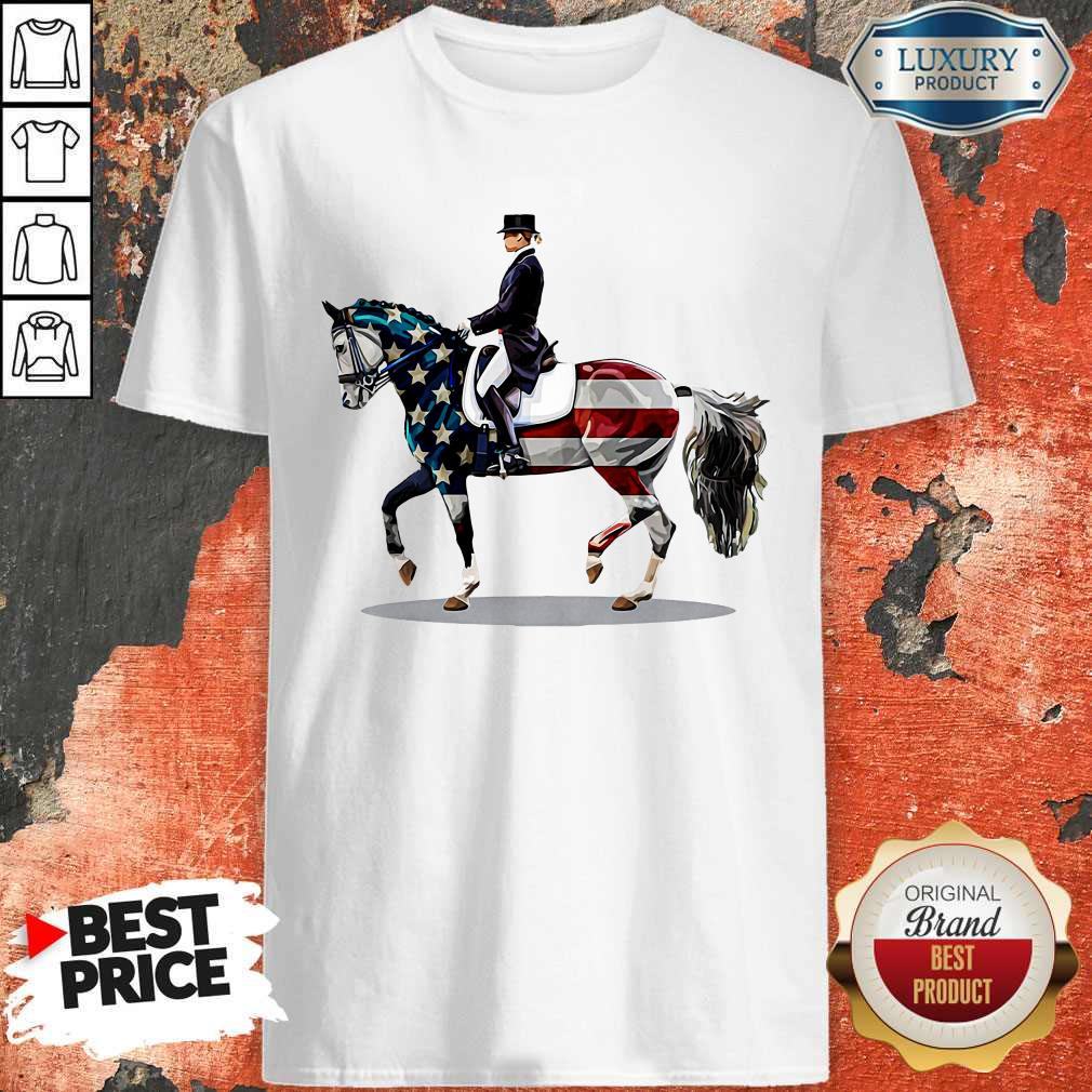 Premium American Flag Dressage Horse Shirt