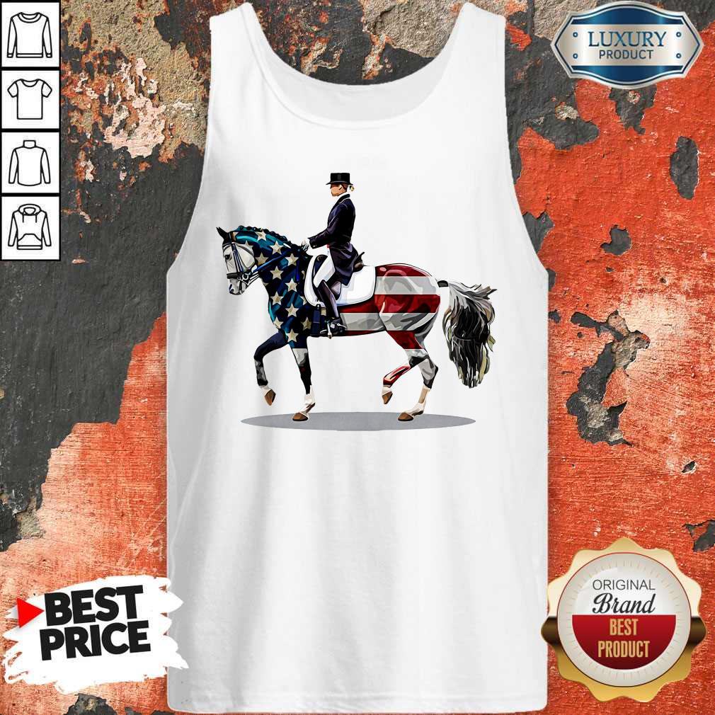 Premium American Flag Dressage Horse Shirt