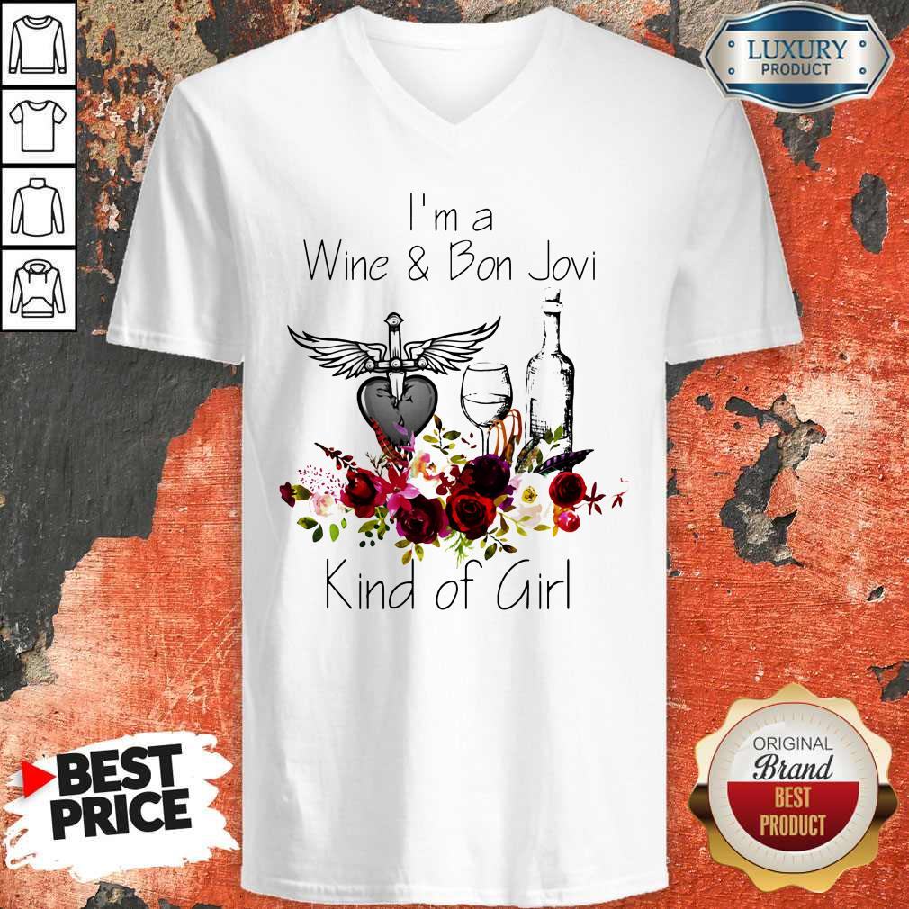 Premium I’m Wine And Bon Jovi Kind Of Girl Shirt