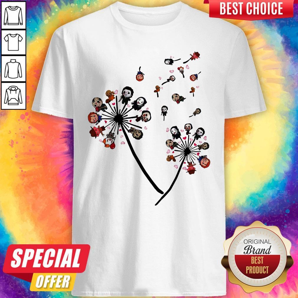 Pretty Horror Character Dandelion Flower Shirt