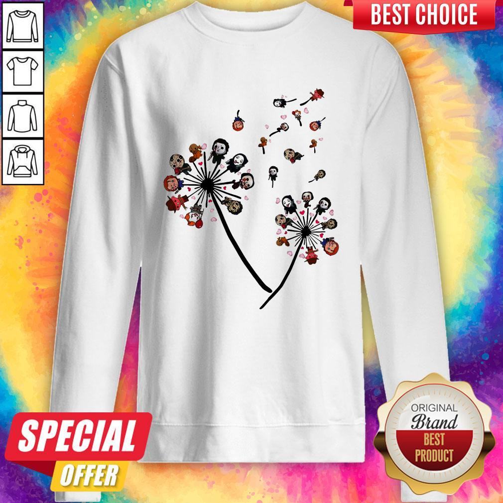 Pretty Horror Character Dandelion Flower Shirt