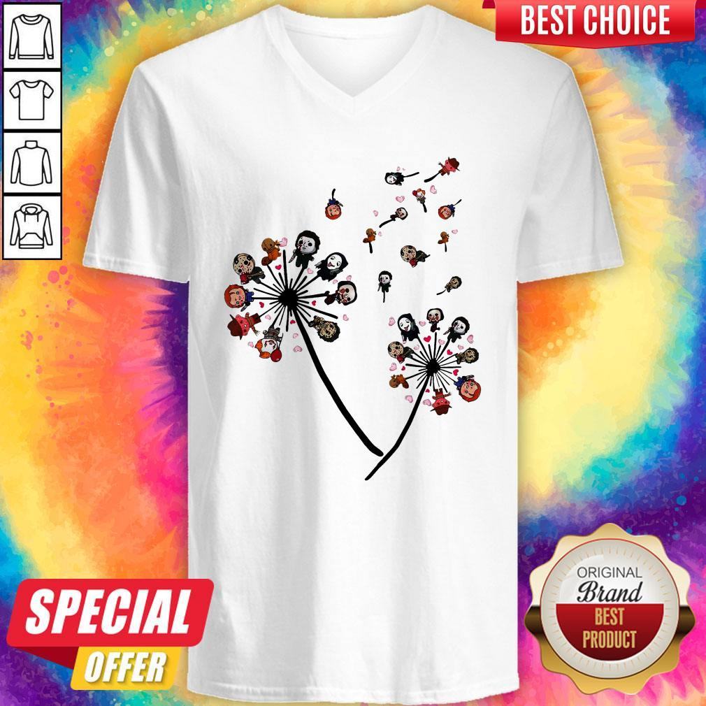 Pretty Horror Character Dandelion Flower Shirt