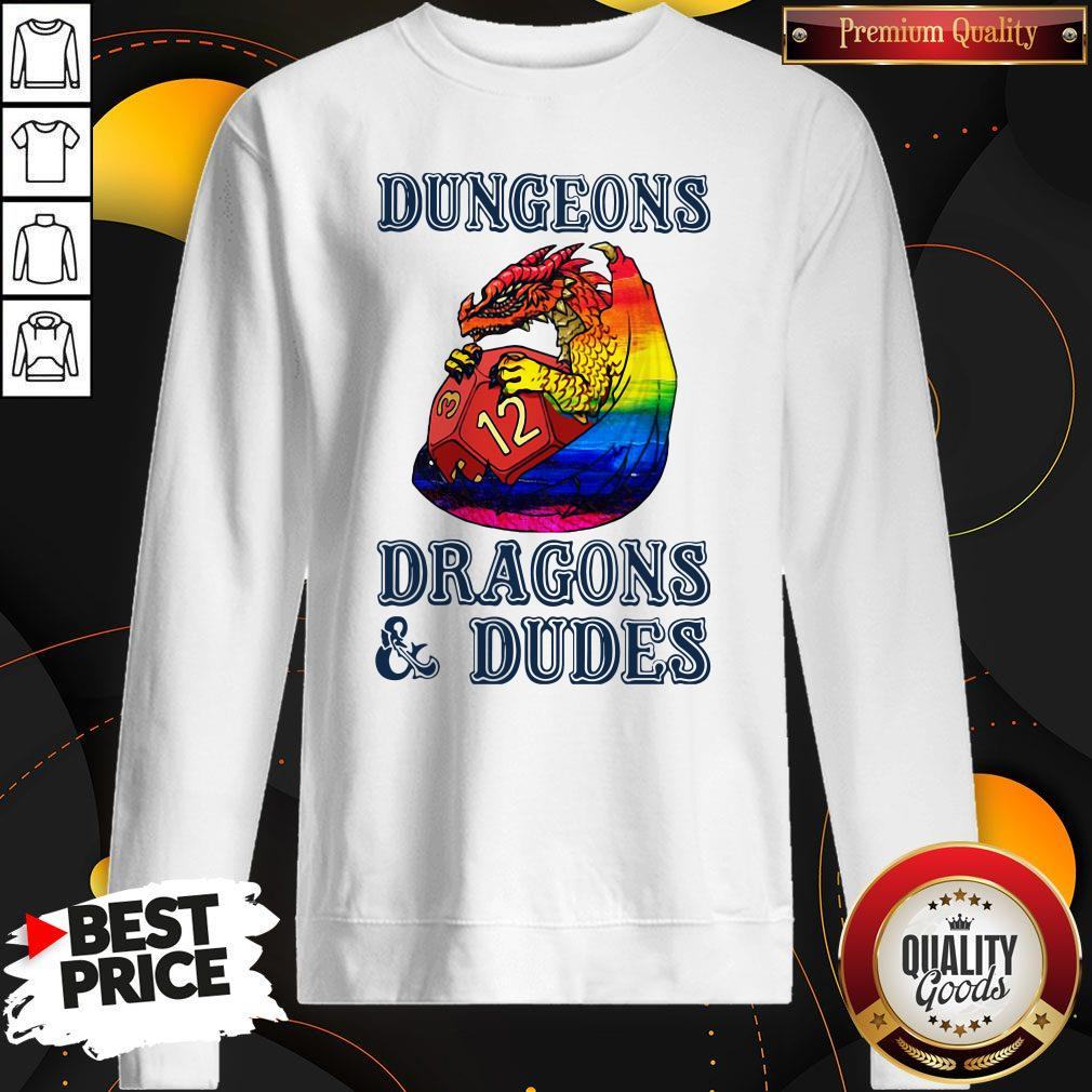 Pretty LGBT Dungeons Dragons And Dudes Shirt