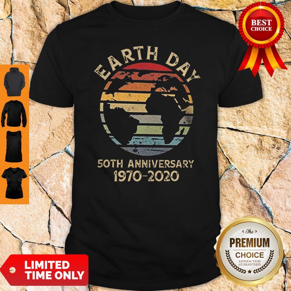 Official Retro Earth Day 50th Anniversary 1970 Retro Sunset Shirt