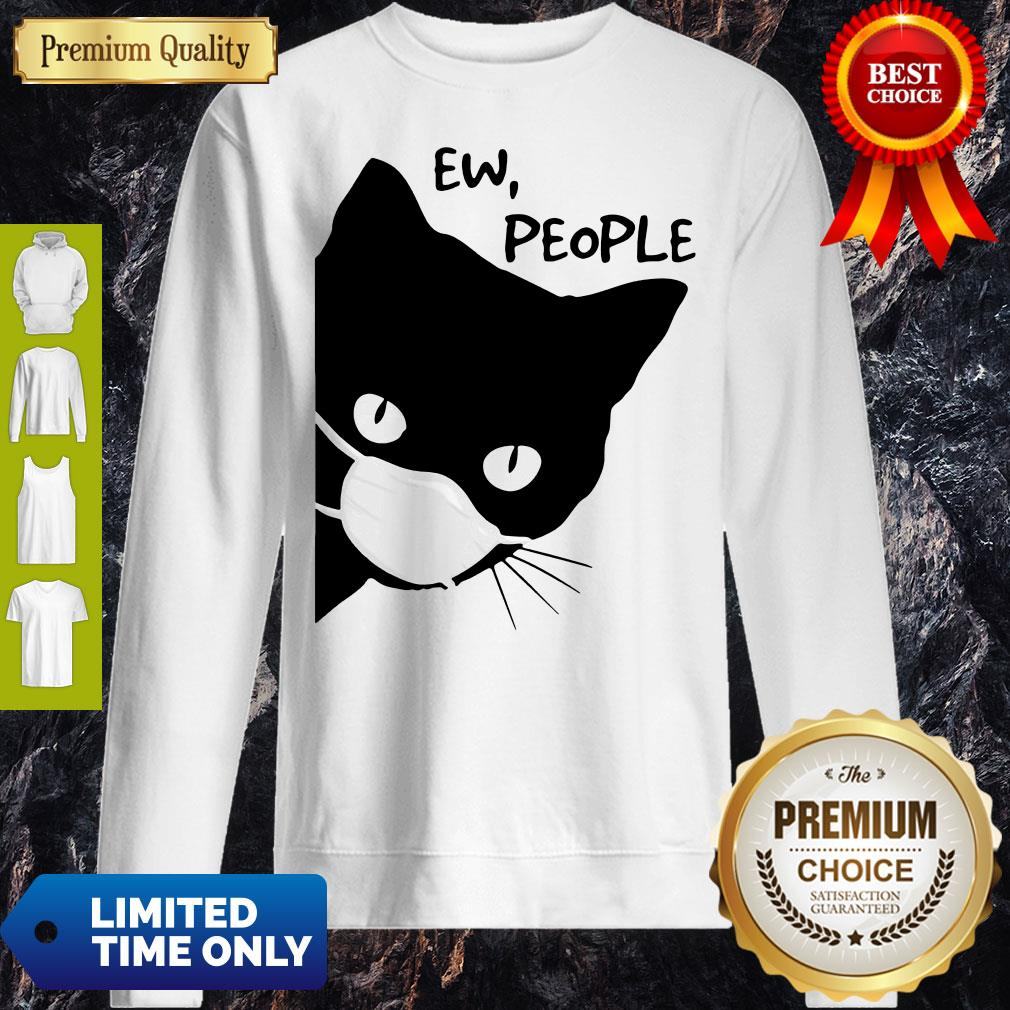Pretty Black Cat Face Mask Ew People Shirt